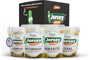 Jersey Pickles - Sweet & Tangy Pack (Quart) - Sweet Pickles with a Tangy Twist in Every Pickle Jar, Blending Brine, Crunch & Flavor for Gifting, Snacking, and Sharing at Any Occasion