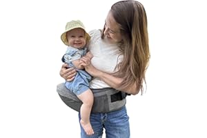 Safety 1st Hip Seat Baby Carrier – 4-in-1 Ergonomic Carrier with Memory Foam Seat, Adjustable Waist Belt & Storage, Anti-Bact