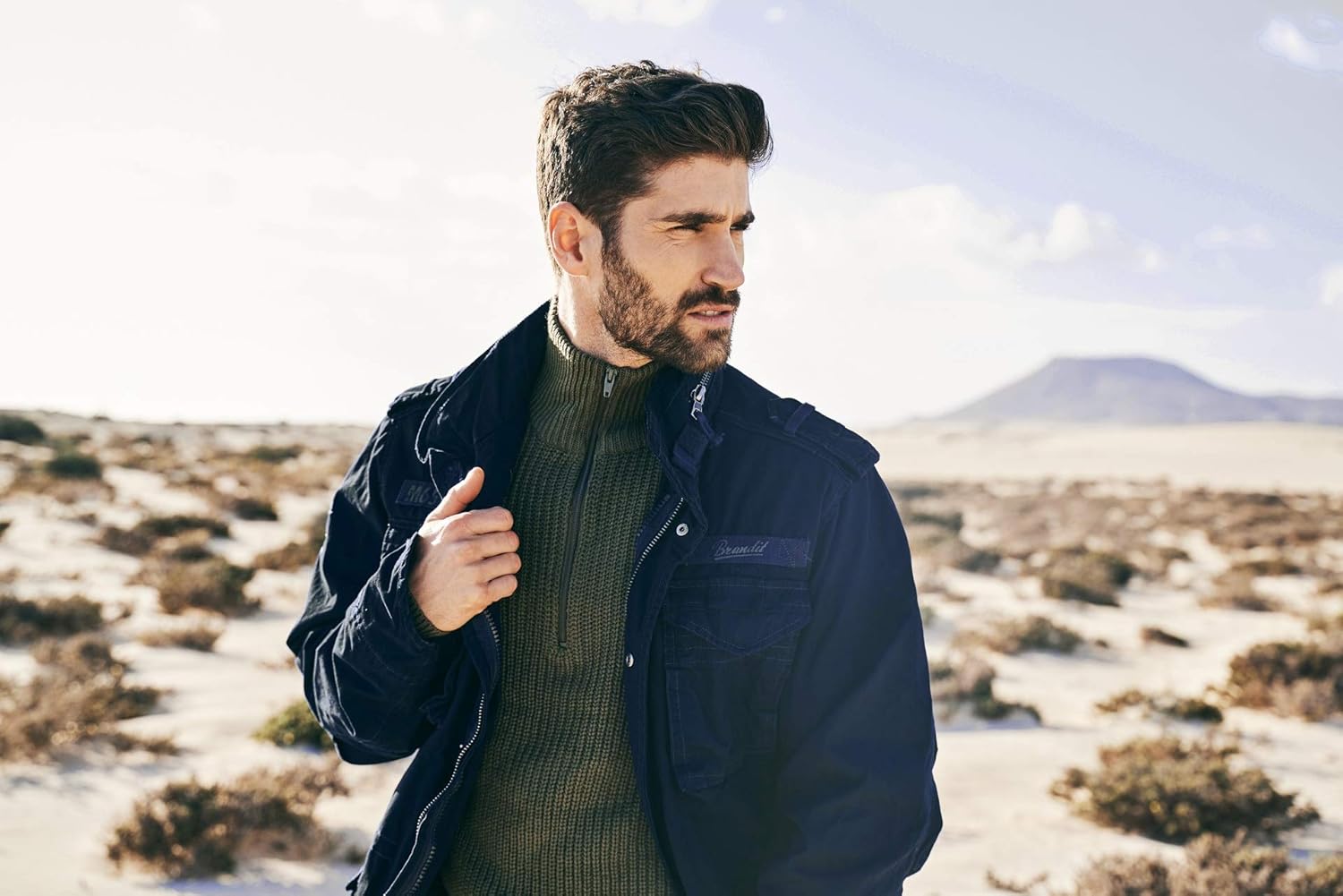Amazon Com Brandit Men S M 65 Giant Jacket Navy Clothing
