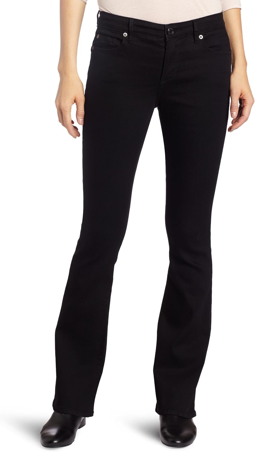 Calvin Klein Jeans Women's Curvy Boot Leg Jean, Black, 2x30 at Amazon Women's Jeans store