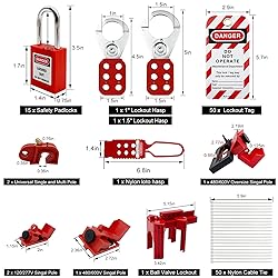 SAFBY Lockout Tagout Station Kit Board Locks