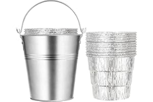 Unidanho Drip Grease Bucket 10-Pack Aluminum Foil Disposable Liner for Traeger Replacement Parts Wood Pellet Grills 20/22/34 Pit Boss REC TEC Oklahoma Joe's Louisiana Green Mountain Grill