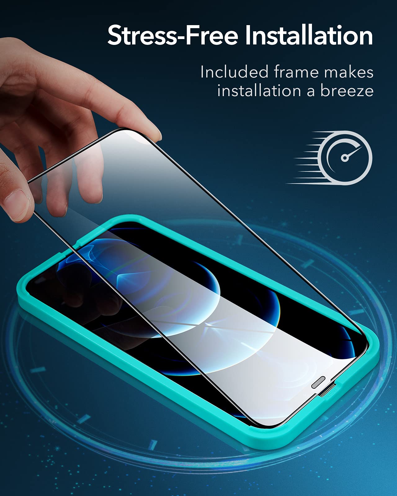 ESR Armorite 2er Pack Display Panzerglas kompatibel mit iPhone 12 Pro Max, robuster Hartglas Displayschutz mit Lautsprecherabdeckung 5