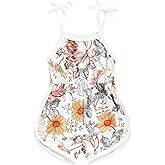 WZTYYDS Toddler Baby Girl Summer Clothes Floral Romper Tie-Up Strap Halter Jumpsuit Infant Summer Sling Playsuit 6M-3T