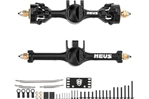 MEUS RACING 5mm ISO V2 TRX4M Axles with Adjustable Servo Mount for TRAXXAS 1/18 TRX4M RC Crawler (Black)