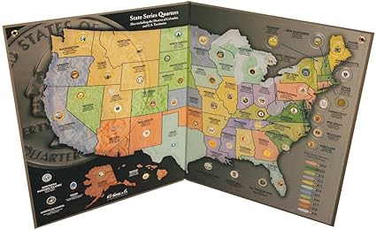Amazon.com: State Quarter Map (US State Quarter Series