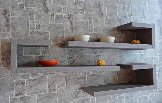 title=VE.CA-ITALY SET 3 MENSOLE DESIGN SHELVES TIFFANY IN LEGNO DI ALTA QUALITA' MADE