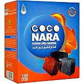 CocoNara Hookah Shisha Natural Charcoals, 120 Count