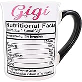 Cottage Creek Mugs - 16oz. Large Ceramic Gigi Coffee Cup - Stoneware Tea Mug Ideal for Kitchen & Home Decor - Birthday Gifts for Women, Grandma, Grandparents, Mom, Nana