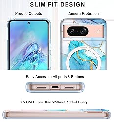 Lamcase Magnetic for Google Pixel 8 Case with Ring