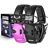ZOHAN Electronic Shooting Earmuffs, Hearing Protection Shooters, NRR 23dB Noise Reduction Gun Range Ear Protection Headphones
