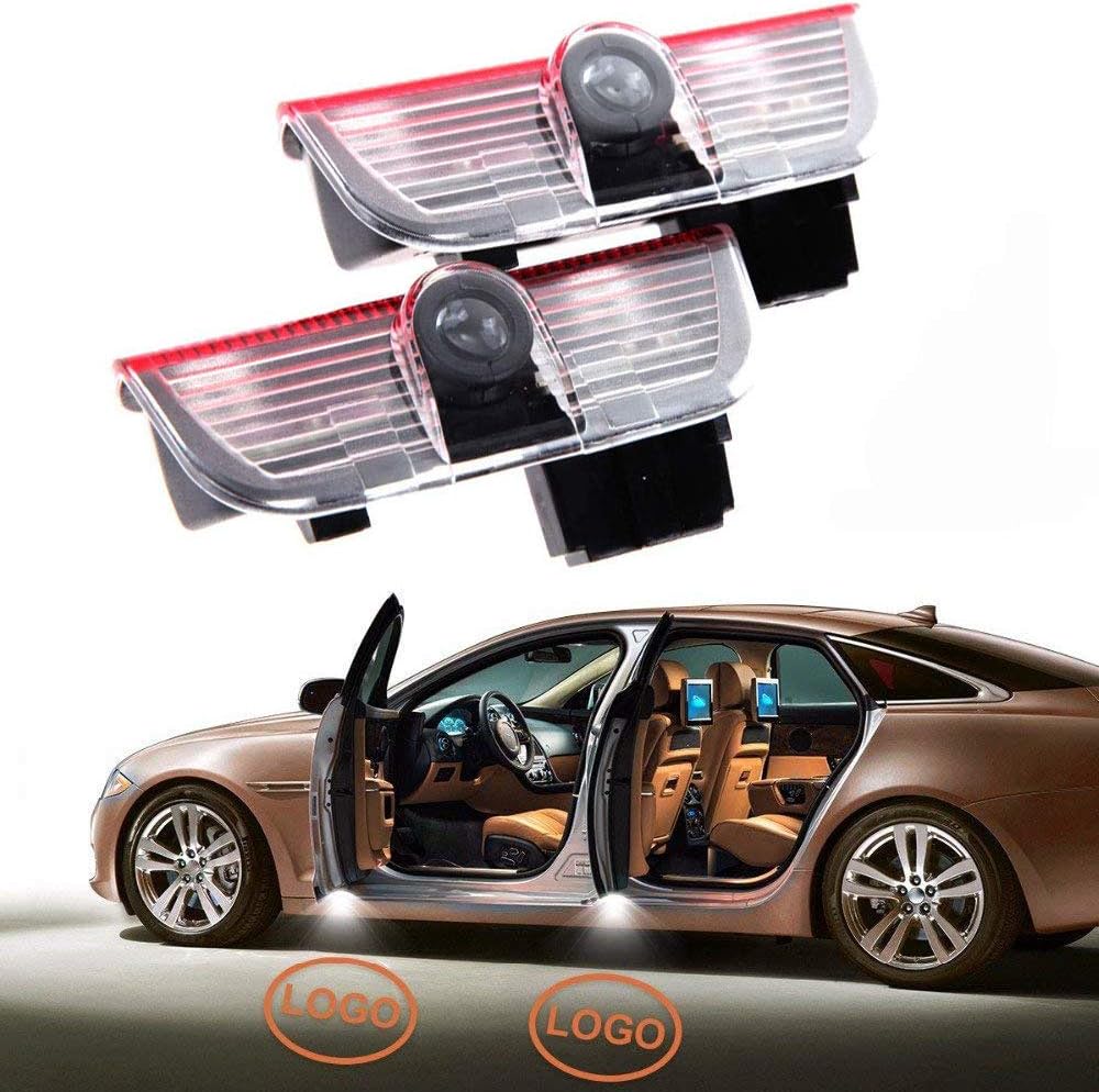 2pcs LED Symbol Welcome Light Car Door Logo Projector Lamp for Volkswagen, Ground Ghost Shadow Lights Door Warning Light for VW Passat B6 B7 CC Golf 6 7 MK5 MK6 Tiguan Scirocco Atlas Magotan