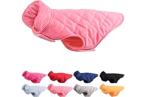 PETPUBGNZS Winter Dog Coat Soft Warm Fleece Puppy Jacket Pet Fall Sweater Comfortable Windproof Doggy Vest Big Dog Clothes for Small Medium Large Dogs Cats Girl Boy (Pink,Medium)