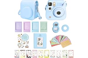 Mini SE Camera Case, Instant Camera Case for Fujifilm Instax Mini SE/7+/7s/7c Instant Film Camera, PU Leather Bag with Strap,