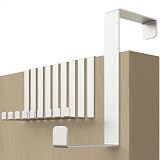 4smile Over Door Hook Set of 10 White Hangers Leaf Depth 3.6/4.1 cm