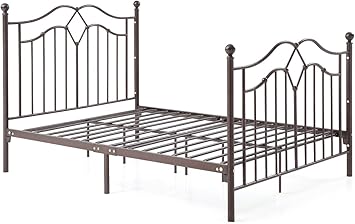 Amazon Com Hodedah Complete Metal Full Size Bed With Headboard