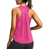 Women's Workout Tops Racerback Athletic Tank Tops Sleeveless Loose Fit Yoga Running Gym Shirts for Women