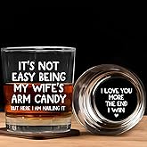 AXIARA Husband Birthday Gifts for Men - 11 oz Engraved Crystal Whiskey Glasses - Anniversary Wedding Gift for Him, Birthday Gifts for Husband from Wife, I Love You Gift for Him Men