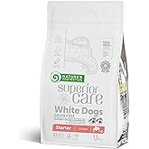 Nature's Protection High Protein Puppy Food Dry - Grain Free Dog Kibble for Small & Large Breed Dogs with Light Fur - Up to 4 Month Puppy or Mother (Superior Care - Salmon, 3.3 lb)