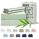 Bamboo Sheets Queen Size, 100% Pure Viscose derived from Bamboo Bed Sheets Set, Luxuriously Soft, Silky, Cooling Sheets, Double Stitched, Lifetime Promise by Tafts (Sage Green)