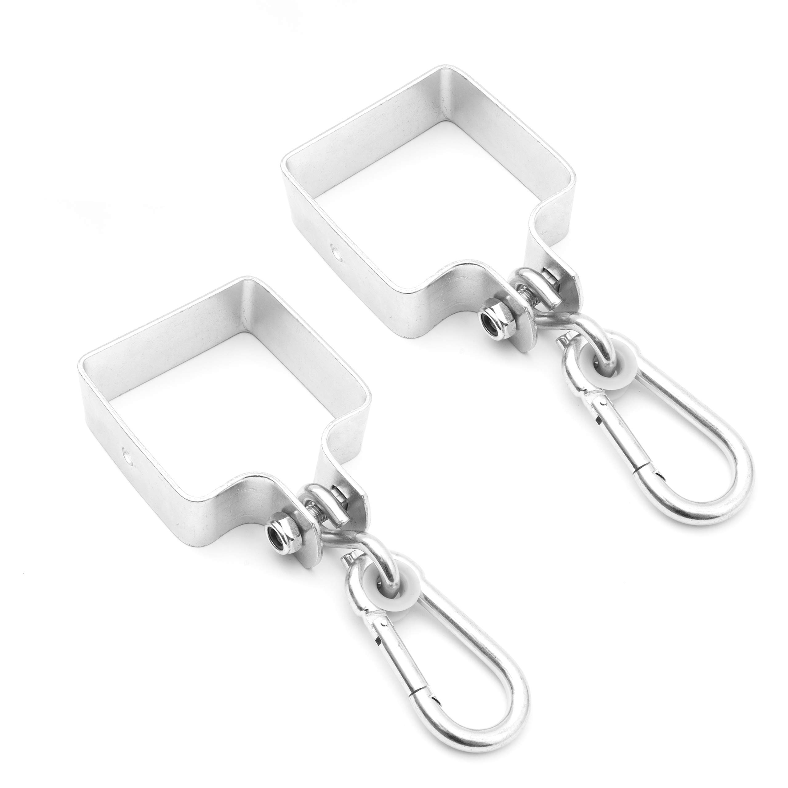 Manibeauty Hammock Hooks, Set of 2, 400 kg Max Weight Recommendation, Square 9 x 9 cm, for Swings, Training Equipment, Hammocks, Tree Hooks