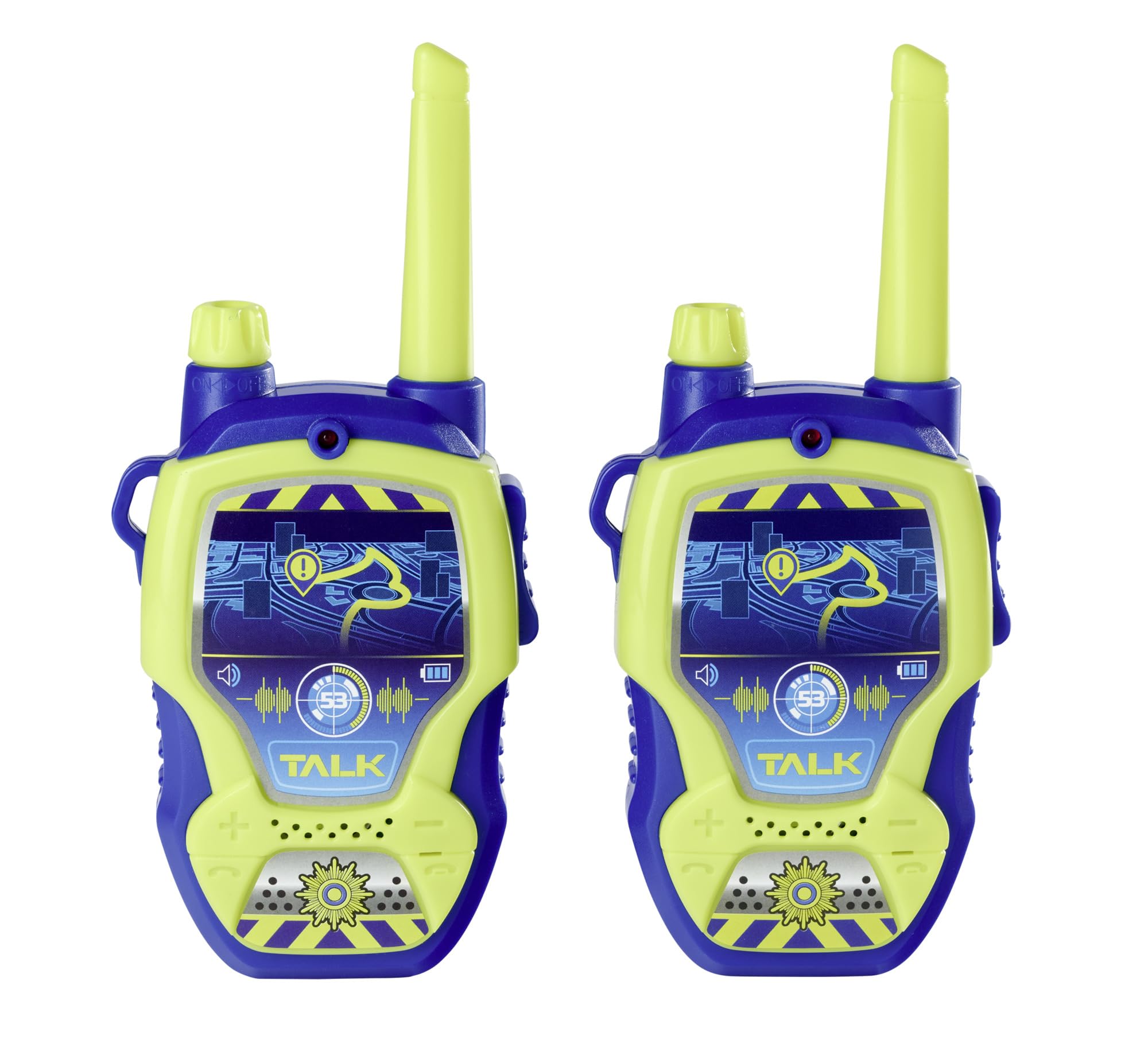 Dickie Toys Police Design Walkie Talkie - 2 Radios Specially Designed for Children Aged 4+ Up to 100m Range Toy Radios