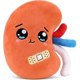 Gemscream Kidney Stuffed Plush Urology Toy Pillow, A-Orange | Funny Urology Gift Transplant Dialysis Recovery Plush Toy Donor Appreciation Nephrology Gifts for Doctors Nurses and Adults