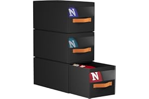 Homsorout Hat Organizer for Baseball Caps - 3 Pack Pull-Out Drawer Hat Storage Organizer Box with Clear Window, Stackable Closet Cap Holder, Baseball Cap Organizer for Closet, Bedroom, Home, Black