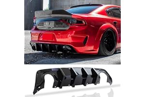 WildWell Charger Rear Diffuser for Dodge Charger Widebody SRT Hellcat Scat Pack 2020-2024 Glossy Black