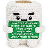 Funny Gag Birthday Gifts for Men Women Positive Crochet Animals Emotional Inspirational Support Easter Basket Essentials for Friend Brother Husband Boyfriend Gifts,Anxiety Stress Relief Relaxing Stuff