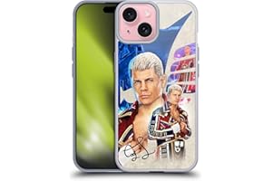 Head Case Designs Officially Licensed WWE Superstar Graphics Cody Rhodes Gel Case [Military Grade Protection] Compatible with Apple iPhone 15