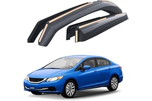 Goodyear Shatterproof in-Channel Window Deflectors for Honda Civic 2012-2015 Sedan, Rain Guards, Window Visors for Cars, Vent