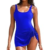 Buauty One Piece Swimdress Swimsuits for Women Tummy Control Swim Skirt Bathing Suit for Women 2026