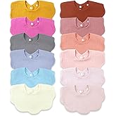 DOSMINE Muslin Baby Bibs for Drooling and Teething Newborn Drool Bibs for Baby Girl Boy