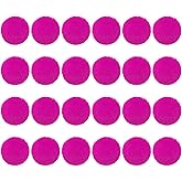 PATIKIL Faux Fur Pom Poms for Hats, 24 Pcs Fluffy Soft Fur Poms Balls with Elastic Loop for Keychain Knitting Hats DIY Scarves Gloves Bag Christmas, Rose Red