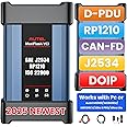 Autel MaxiFlash VCI Kit, 2025 Bluetooth Vehicle Communication Interface J2534, ECU Programming, DoIP/CAN FD/ J2534/ D-PDU 4 Channels, Work with MaxiSYS MS909 MS909EV MS909CV MaxiCOM Ultra Lite