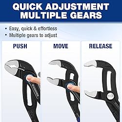 WORKPRO 7" & 10" Groove Joint Pliers Set, Upgraded