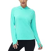 isnowood Women's UPF 50+ Sun Hoodie, Long Sleeve SPF Swim Rash Guard, Lightweight UV Protection Shirts for Hiking Fishing