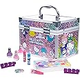 Hello Kitty & Friends - Townley Girl Train Case Makeup Set for Kids, Includes Lip Gloss, Eye Shimmer, Nail Polish, Brushes, and More! Perfect for Parties, Sleepovers, and Makeovers. Non-Toxic, Ages 3+