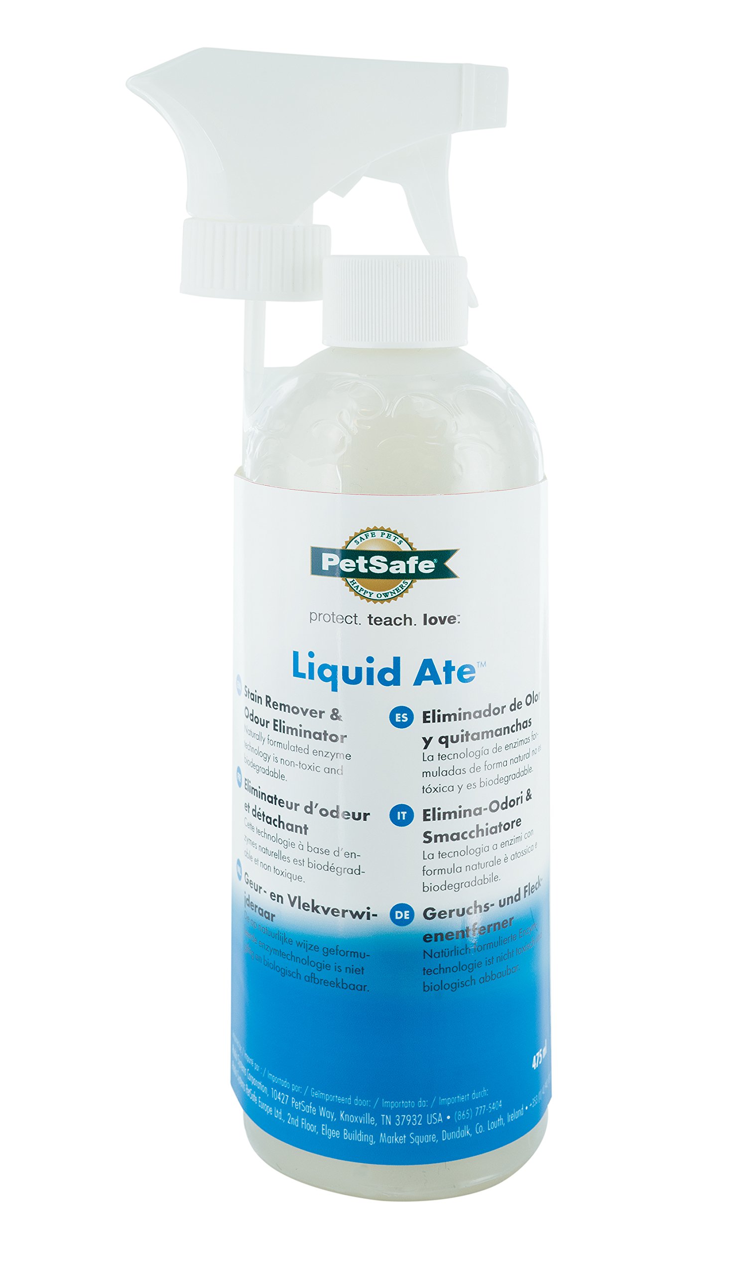 PetSafe Liquid Ate Enzyme Cleaning Solution, 500 ml, Chemical Free, Urine Remover and Toilet Trainer