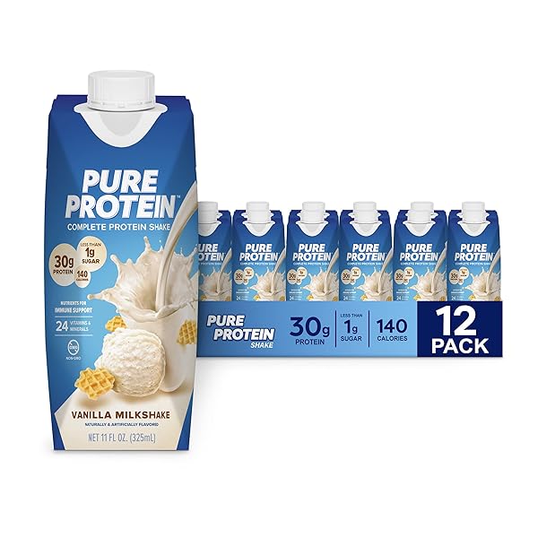 PURE PROTEIN VANILLA PROTEIN SHAKE, 30G COMPLETE PROTEIN,...