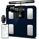 GE Smart Scale for Body Weight: 8-Electrode Digital Bathroom Scale for Body Weight Fat BMI Muscle Mass Full Body Composition 