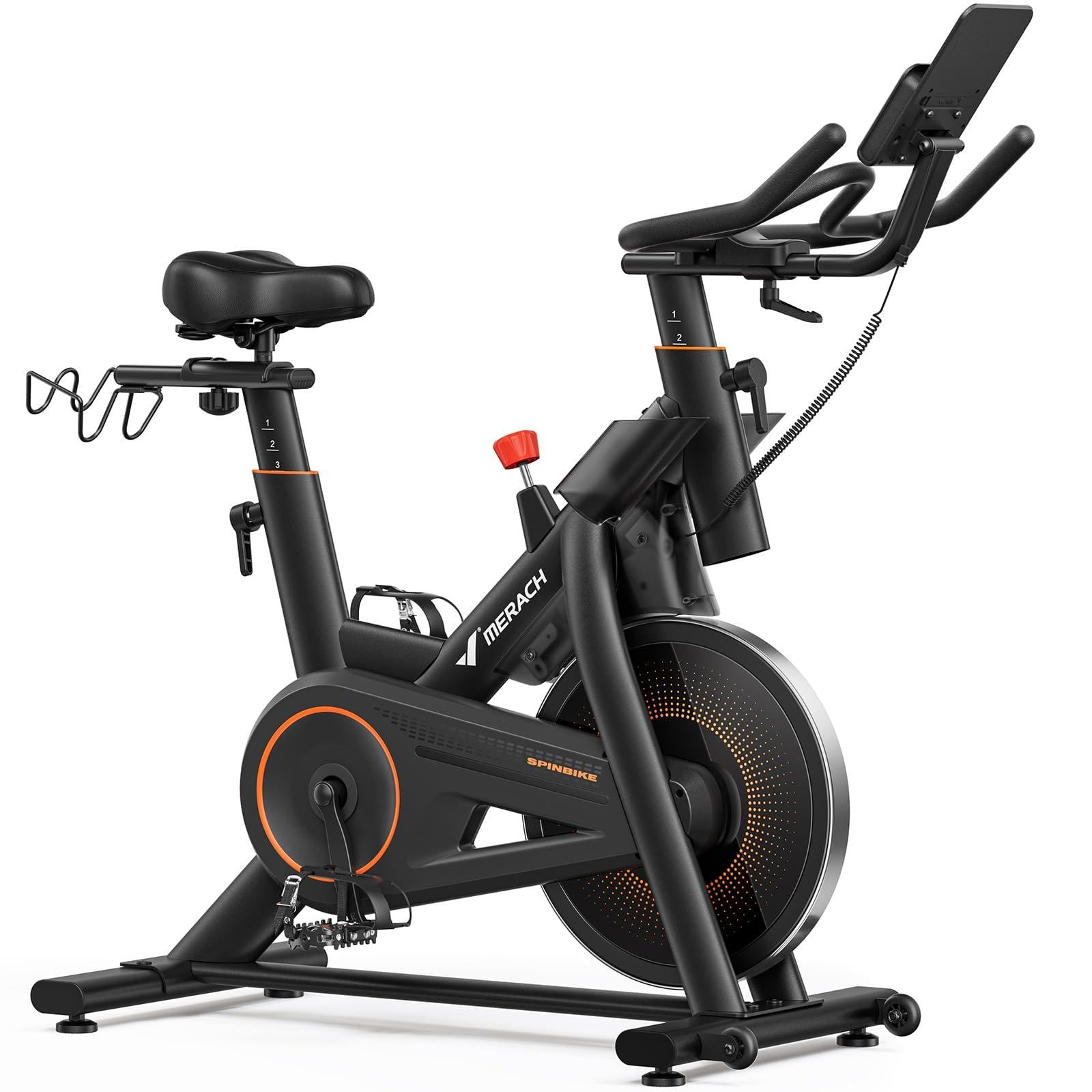 Photo 1 of Merach Magnetic Exercise Bike, Self powered Indoor Cycling Bike with Self-Developed App, 350 lbs Weight Capacity & 40 lbs Flywheel, Stationary Bikes for Home Cardio Gym Fitness