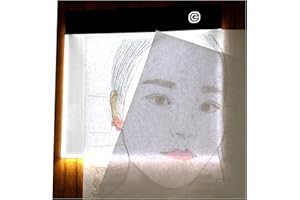 FANGLINGTECH A5 Ultra-Thin Portable LED Tracing Light Box Dimmable Tracer Pad Board Adjustable Brightness for Artists Drawing Sketching Trace Animation Artcraft 5d Diamond Painting with USB Power Cable