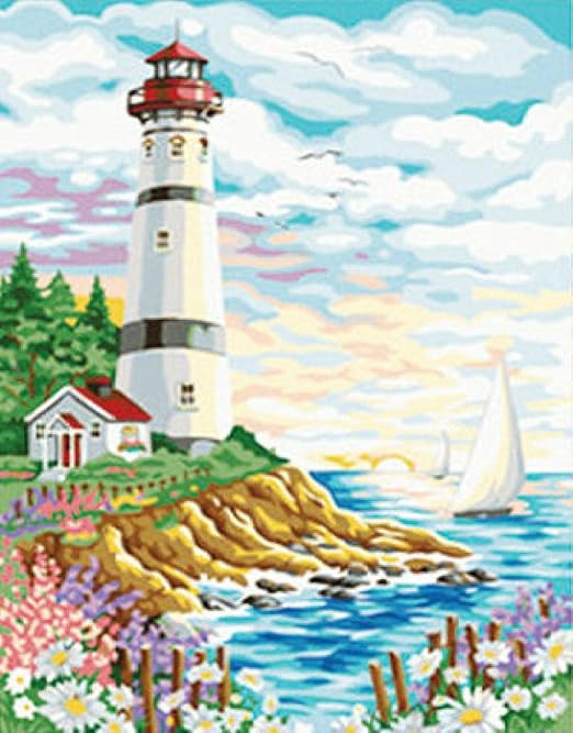DIY Oil Paint by Numbers Kits with Brushes and Acrylic