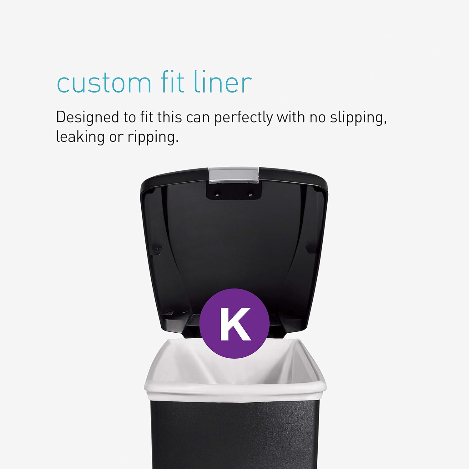 simplehuman Slim Kitchen Step Trash Can With Secure Slide Lock, 40 Liter / 10.6 Gallon, Black Plastic: Home & Kitchen