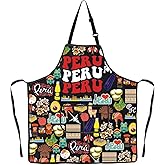 JNIAP Peru Kitchen Apron Peruvian Gift Peru Flag Apron Peruvian Kitchen Gifts Peru Souvenirs Gifts