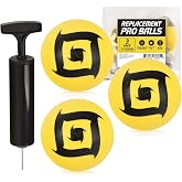 Impresa 3-Pack Spike Ball Replacement Balls - Compatible with Spikeball, Spikeball Pro Set - 3.5-Inch Yellow Inflatable Replacements &amp; Hand Pump - Enhanced Grip &amp; Consistent Bounce