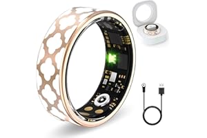 DUOBUY Health Rings for Women, Fitness Tracker with Heart Rate,Blood Oxygen, Blood Pressure, Sleep Tracker, Step Tracker, No Subscription Fee, IP68 Waterproof Smart Ring for iphone & Android (Rose Gold, 6#)