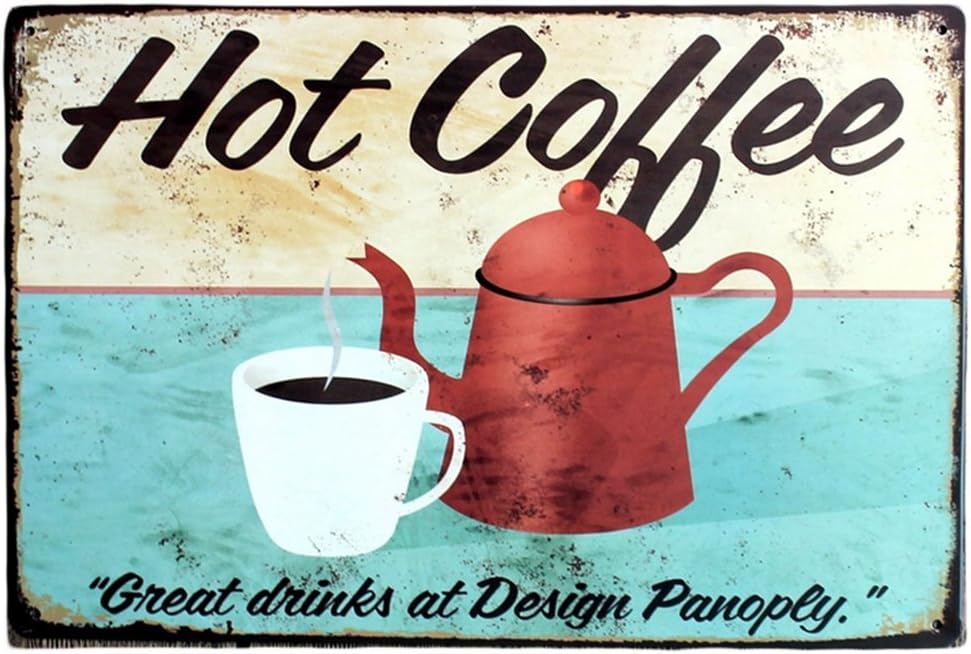 Cupcinu Retro Iron Sheet Painting Travle Souvenirs House Tin Signs Shaped Decorative Drawing for Wall Home Bar Coffee Shop Hot Pot Restaurant Dining Room with Iron 1pcs (Pattern-4)